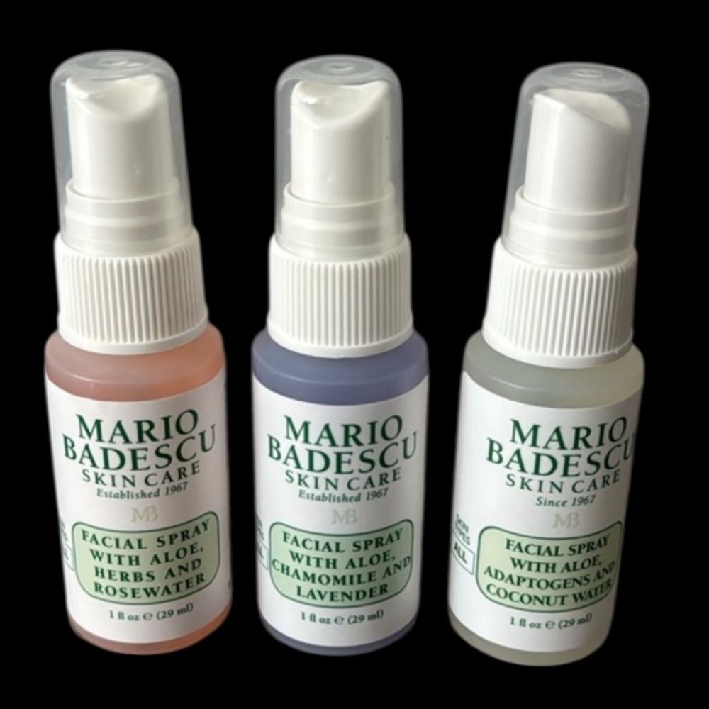 Mario Badescu Skin Care Trio Set Spritz, Mist, Glow, Facial Spray Set of 3